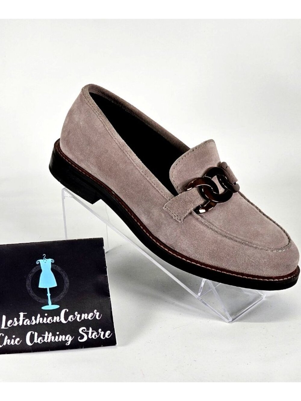Ara Women's Kyle 2.0 Light Grey Suede High Soft Loafers Size 5.5 137 - Picture 16 of 16